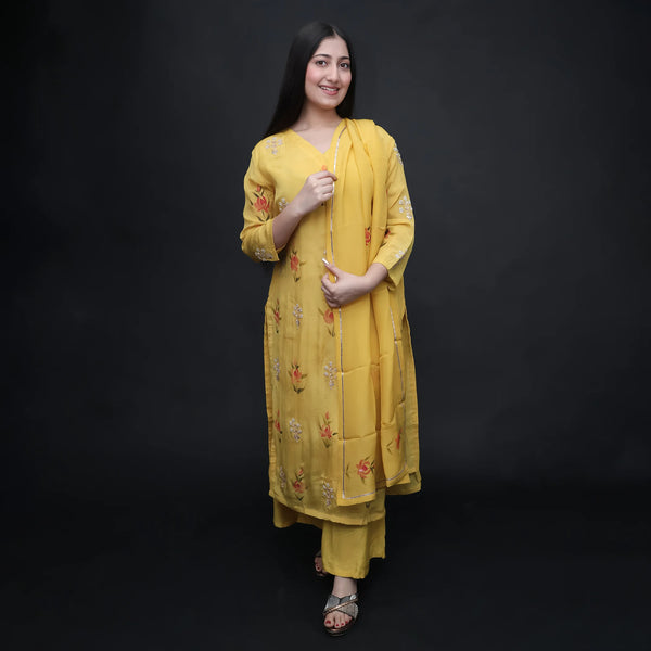 Traditional Straight Suit with dupatta