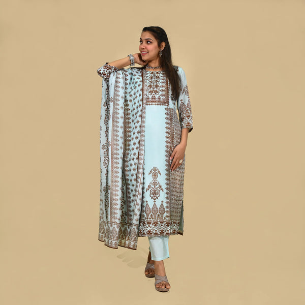 Classic Straight Suit with Dupatta