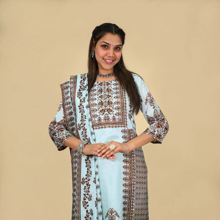 Classic Straight Suit with Dupatta