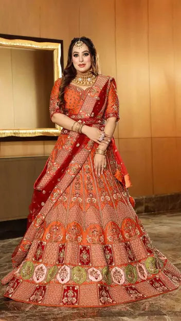 Load image into Gallery viewer, Bridal Copper Color Lehenga Choli
