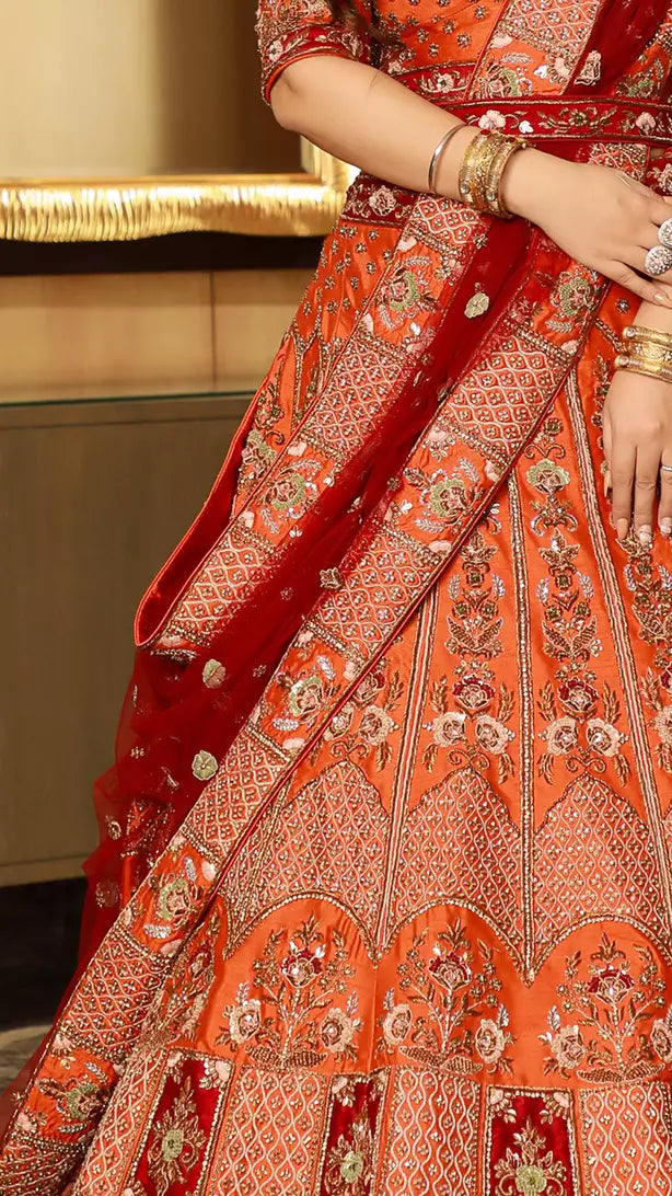 Load image into Gallery viewer, Bridal Copper Color Lehenga Choli
