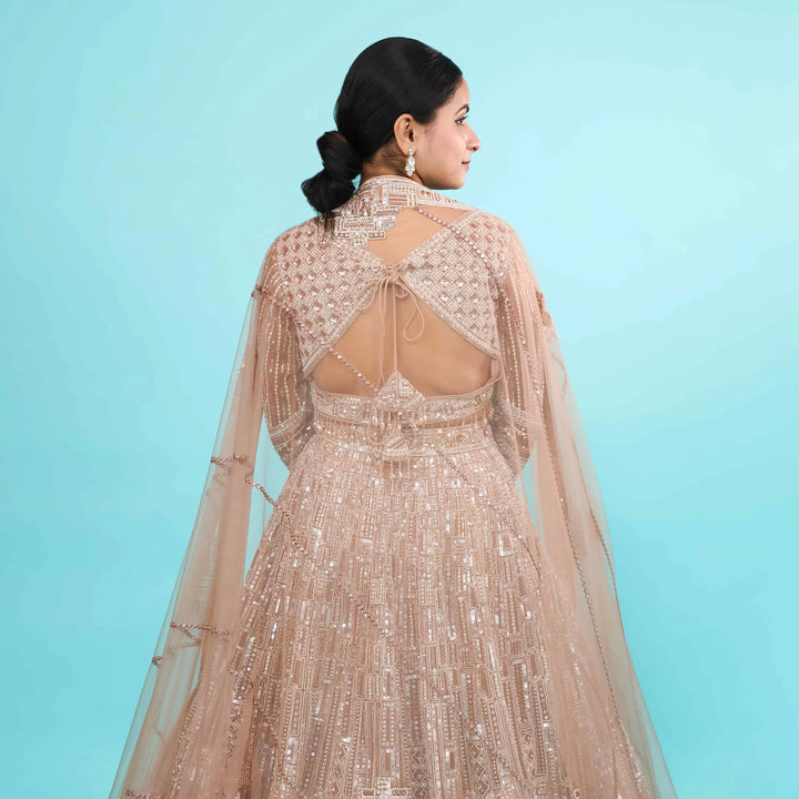 Ceremonial Crop Top Lehenga with Dupatta Vastrahowk