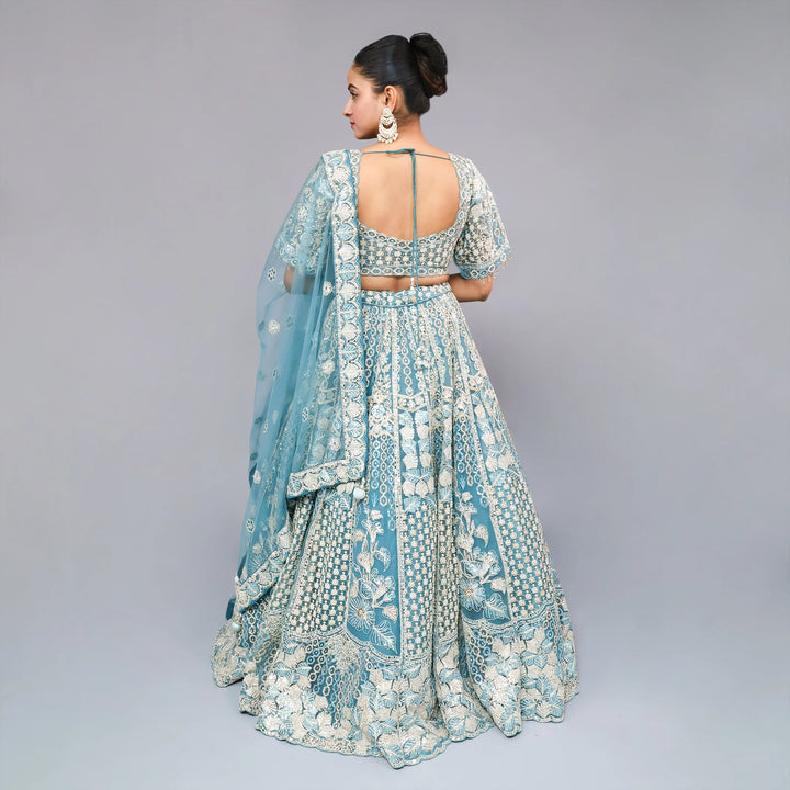 Ceremonial Crop Top Lehenga-Vastrachowk