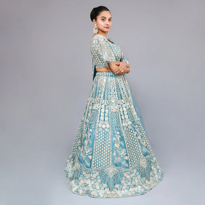 Ceremonial Crop Top Lehenga-Vastrachowk