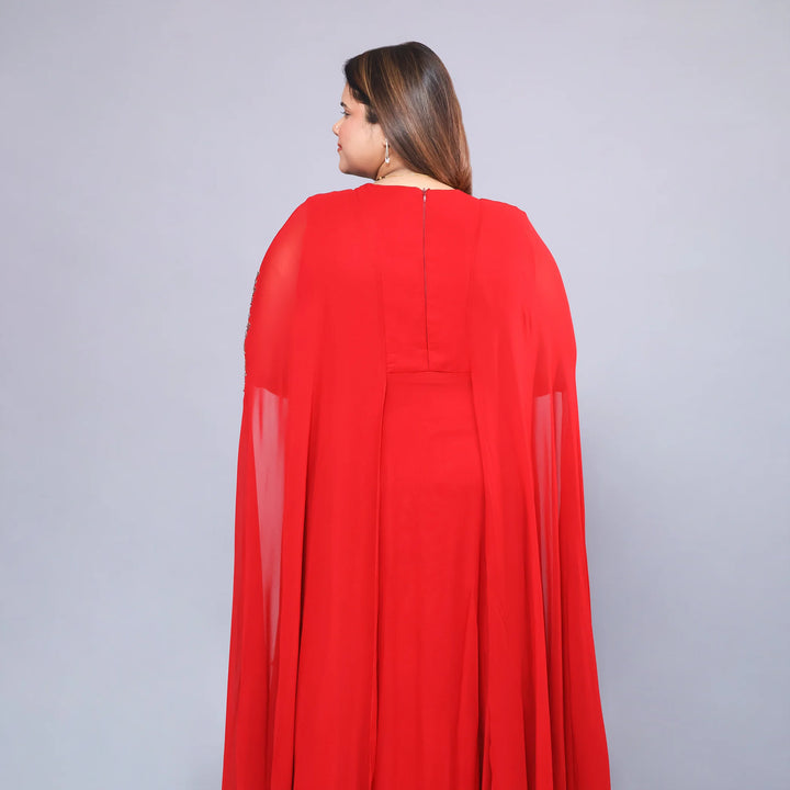 Cherry Kaftan Anarkali Gown- Vastrachowk