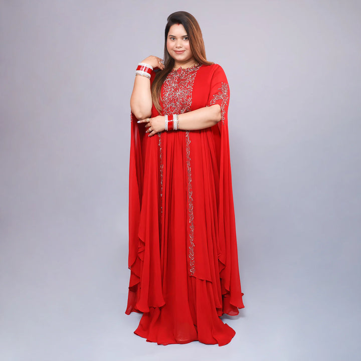 Cherry Kaftan Anarkali Gown