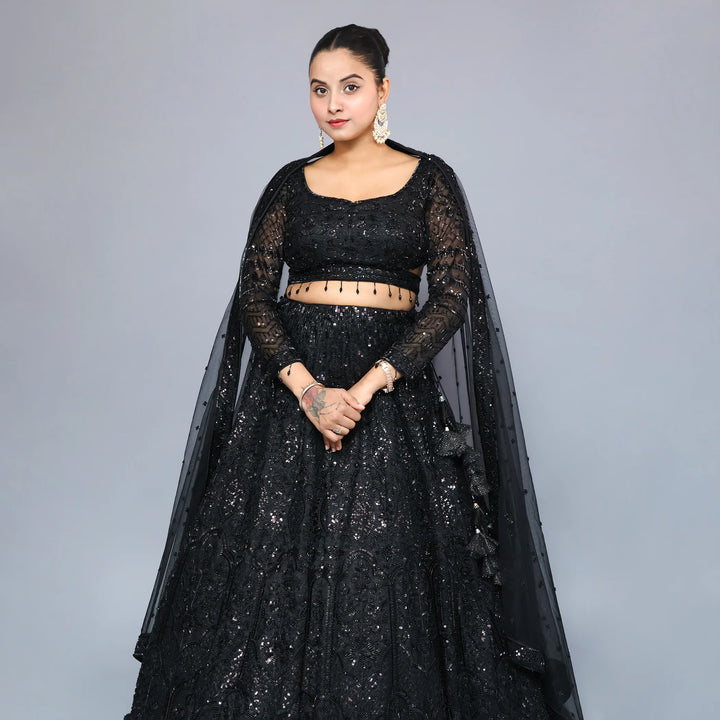 Crop Top Lehenga- Vastrachowk