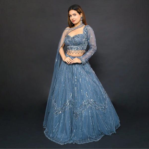 Crop Top Lehenga Indo Western Style