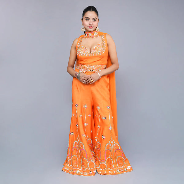 Crop Top with Sharara Set-Vastrachowk