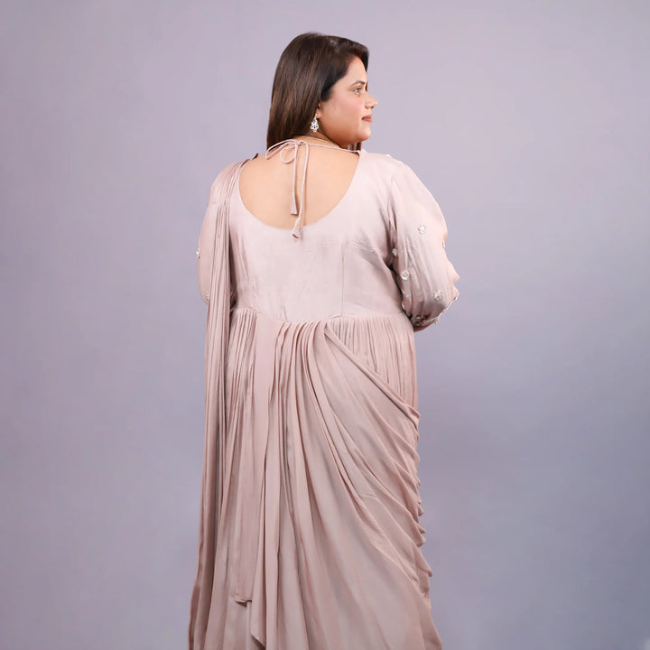 Drape Anarkali Gown with Belt Vastrachowk