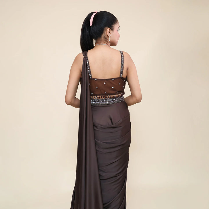 Elegant Designer Drape Saree- Vastrachowk