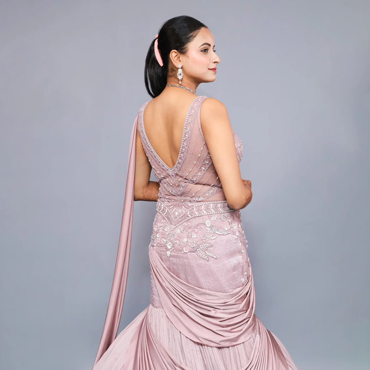 Elegant Straight Fit Mermaid Style Gown- Vastrachowk