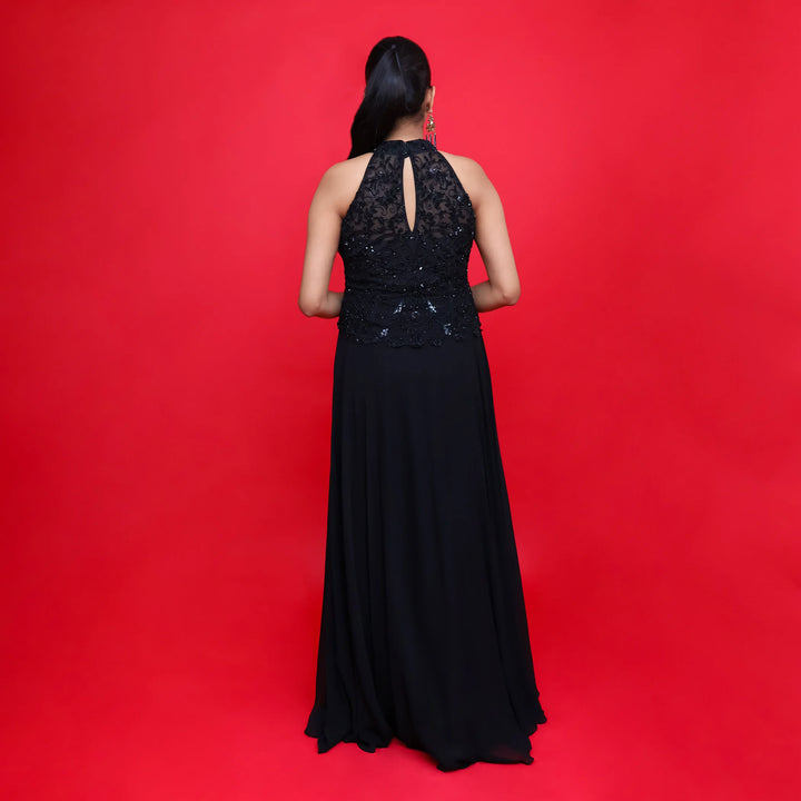 Elegant Straight Floor-Length One-Piece Gown- Vastrachowk