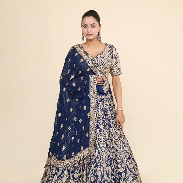 Ethnic Crop Top Lehenga- Vastrachowk