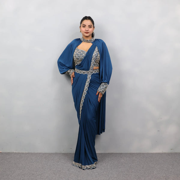 Drape Saree with Cape