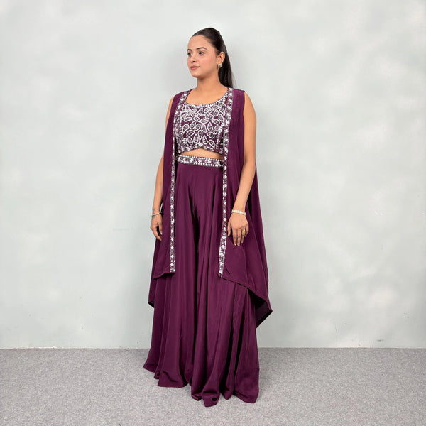 Trendy Dhoti with Cape