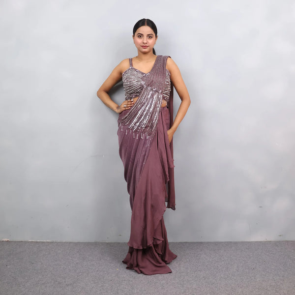 Lehenga with Drape