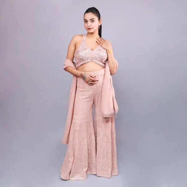 Crop Top Sharara in Indo-Western Style