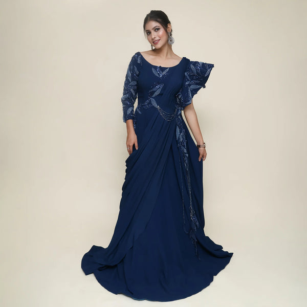 Floor Length Gowns | Elegant Draped Styles