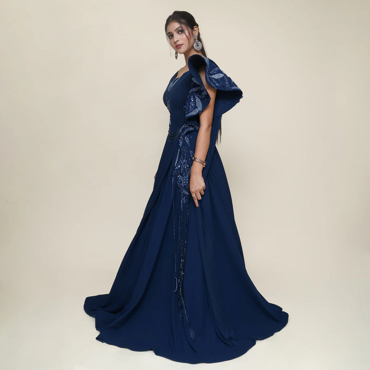 Floor Length Gowns | Elegant Draped Styles