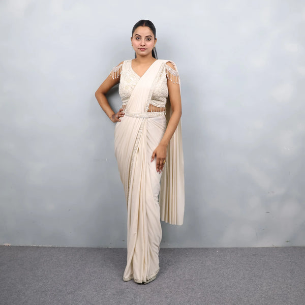 Cold Shoulder Drape Saree