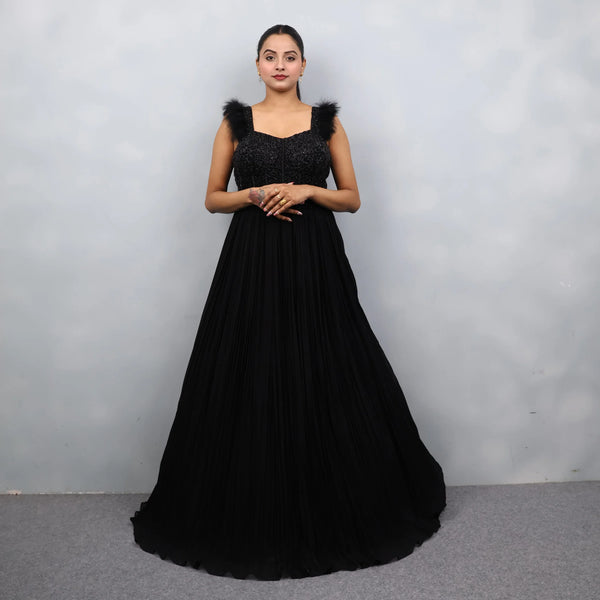 Black Anarkali Gown