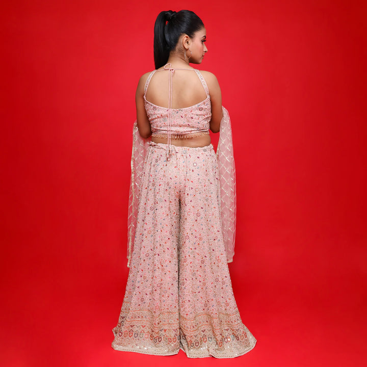 Stylish Crop Top with Sharara