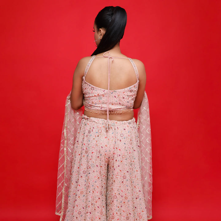 Stylish Crop Top with Sharara