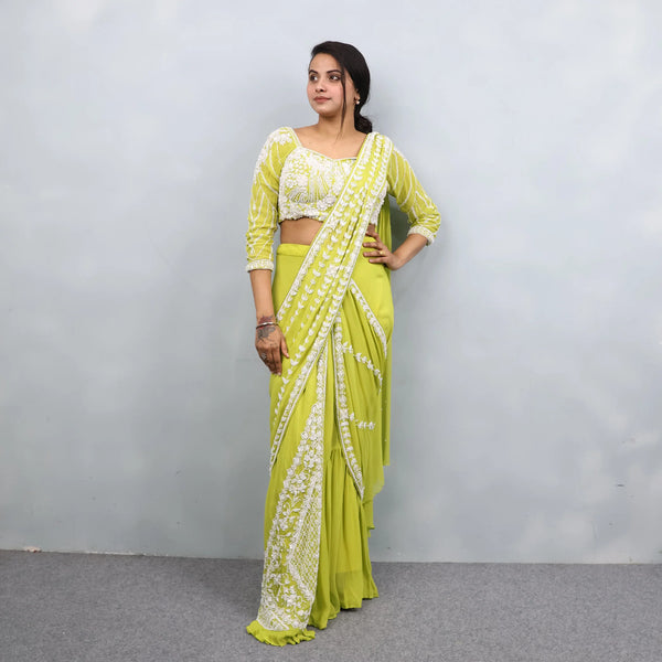 Lemon Drape Saree - A Perfect Blend of Elegance & Comfort