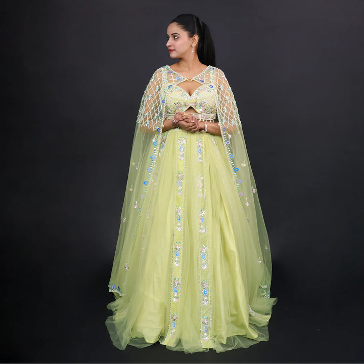 Indo Western Lehenga with Shrug- Vastrachowk