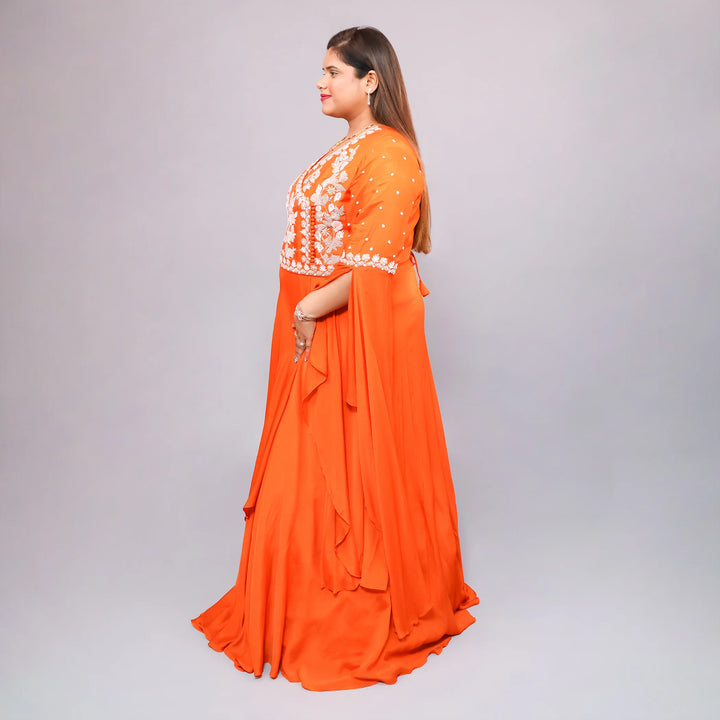 Long Sleeves Anarkali with Waist Belt Vastrachowk