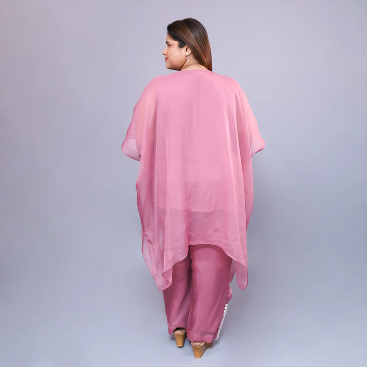 Mauve Kaftan Co-ord Set Vastrachowk