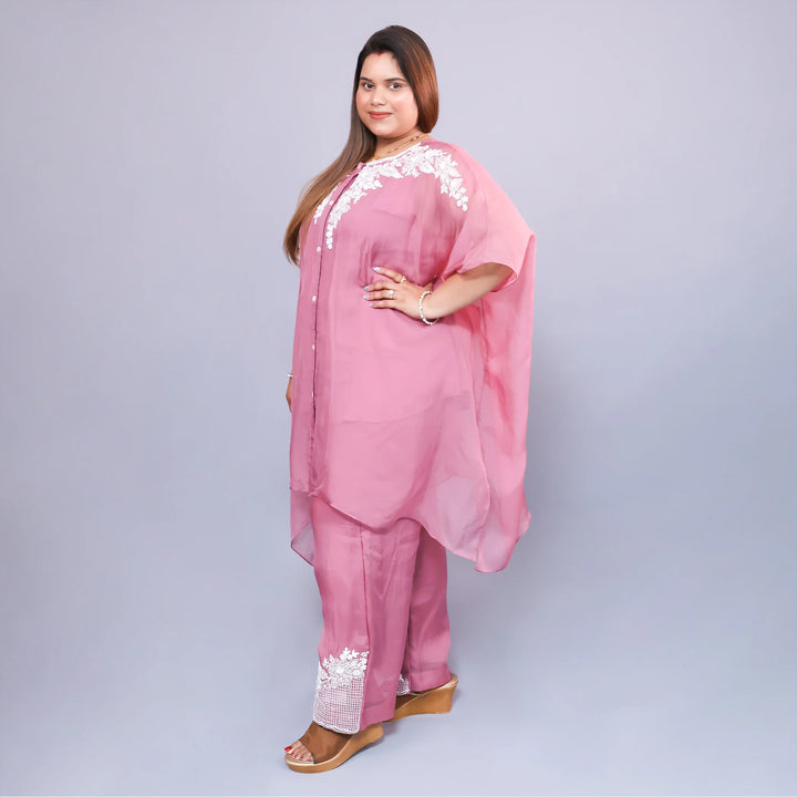 Mauve Kaftan Co-ord Set Vastrachowk