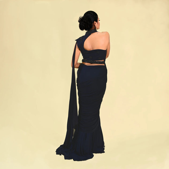 One-shoulder designer Drape Gown