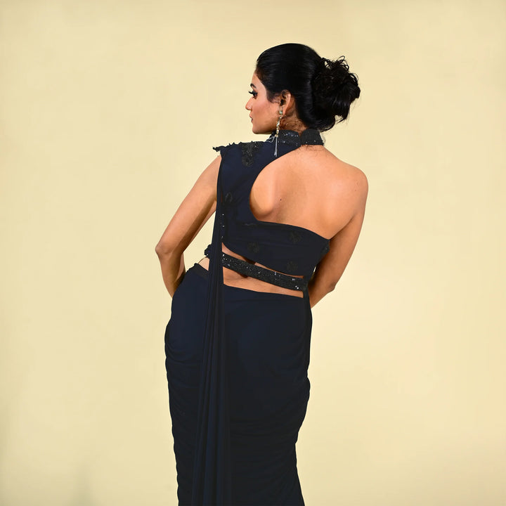 One-shoulder designer Drape Gown