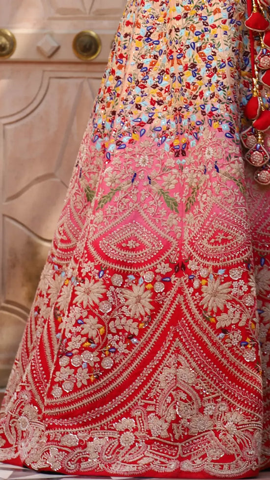 Load image into Gallery viewer, 3D Red Color Lehenga Choli
