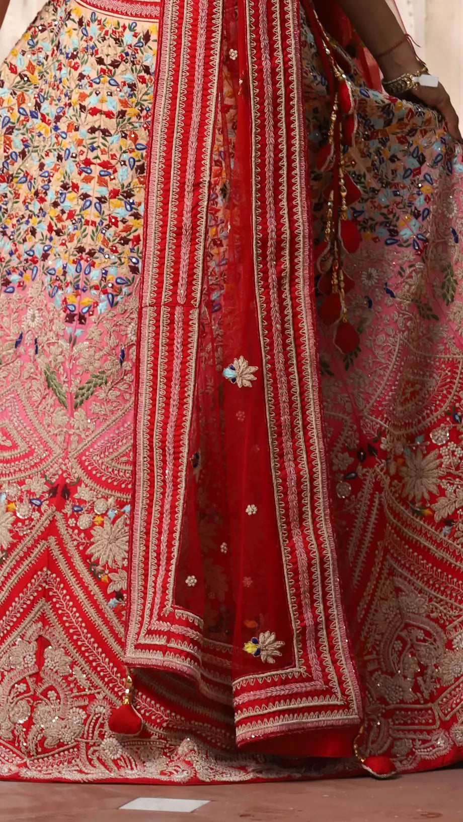 Load image into Gallery viewer, 3D Red Color Lehenga Choli
