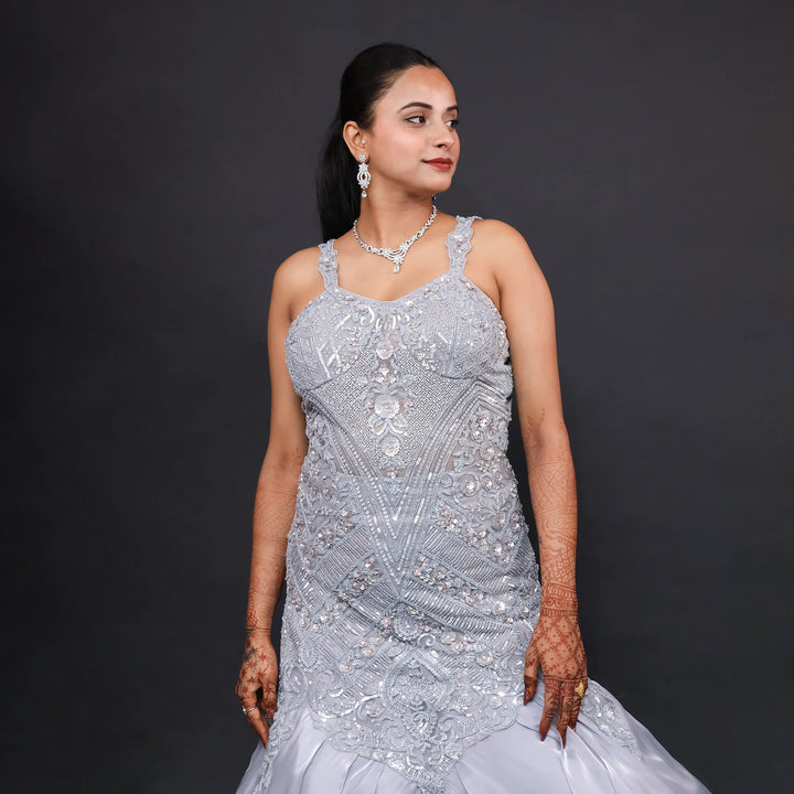 Shimmering Mermaid Style Gown- Vastrachowk