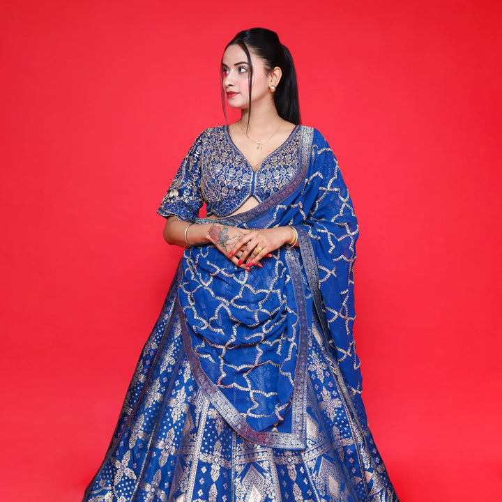 Stunning Banarsi Lehenga- Vastrachowk