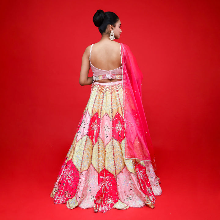 Stunning Indo Western Printed Lehenga-Vastrachowk