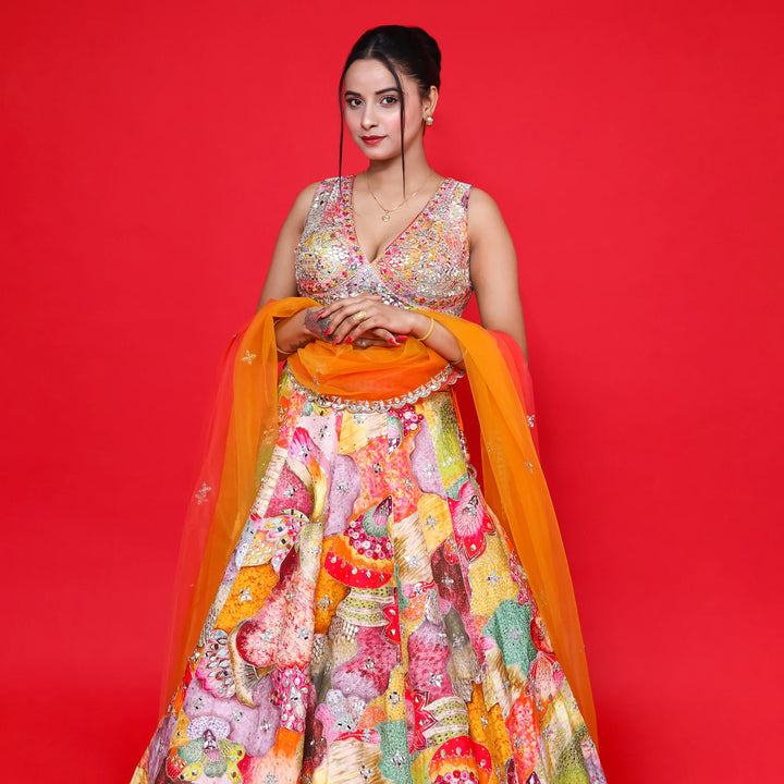 Stylish Printed Lehenga for Women- Vastrachowk