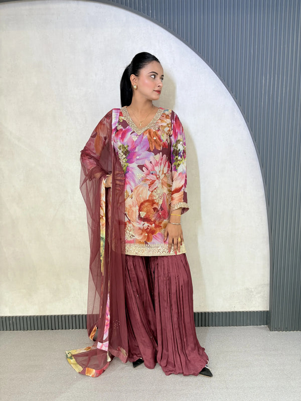 Stylish Sharara Suit- Vastrachowk