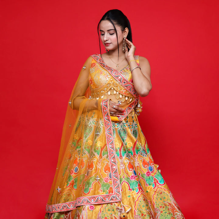 Stylish Traditional Printed Lehenga- Vastrachowk