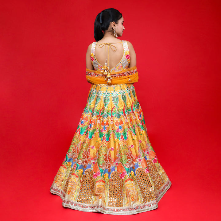 Stylish Traditional Printed Lehenga- Vastrachowk