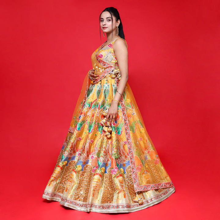 Stylish Traditional Printed Lehenga- Vastrachowk