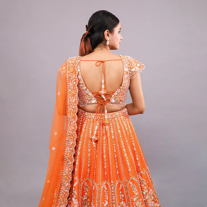 Traditional Crop Top Lehenga Kali- Vastrachowk