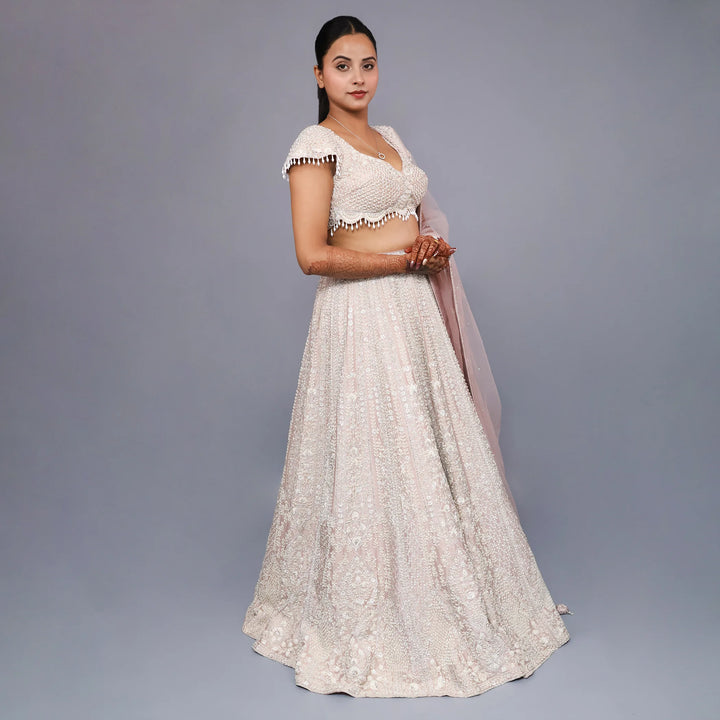 Traditional Lehenga with Western Style Blouse- Vastrachowk