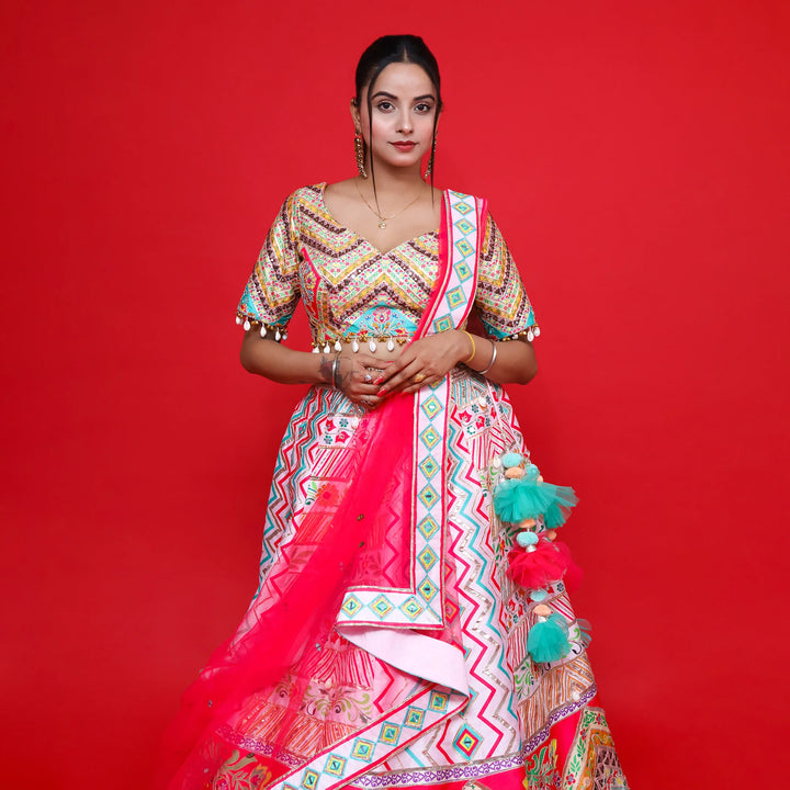 Graceful Traditional Printed Lehenga- Vastrachowk