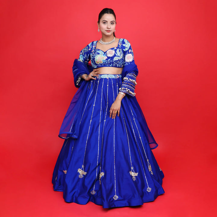 Trendy Crop Top Lehenga- Vastrachowk