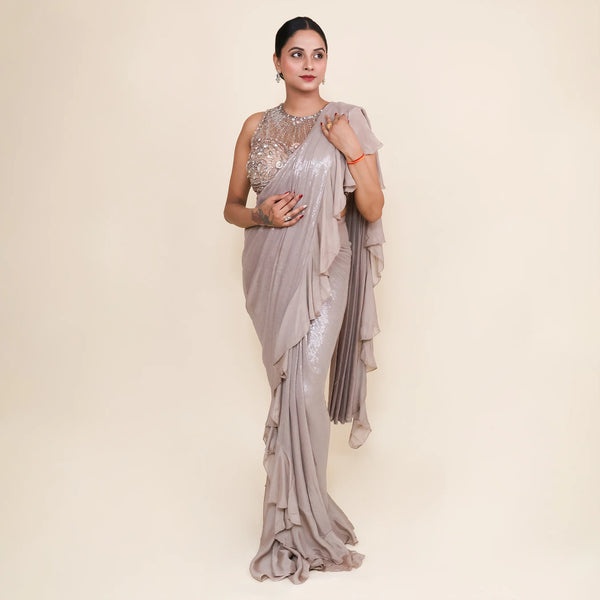 Trendy Drape Saree for Women- Vastrachowk